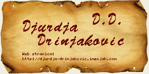 Đurđa Drinjaković vizit kartica
